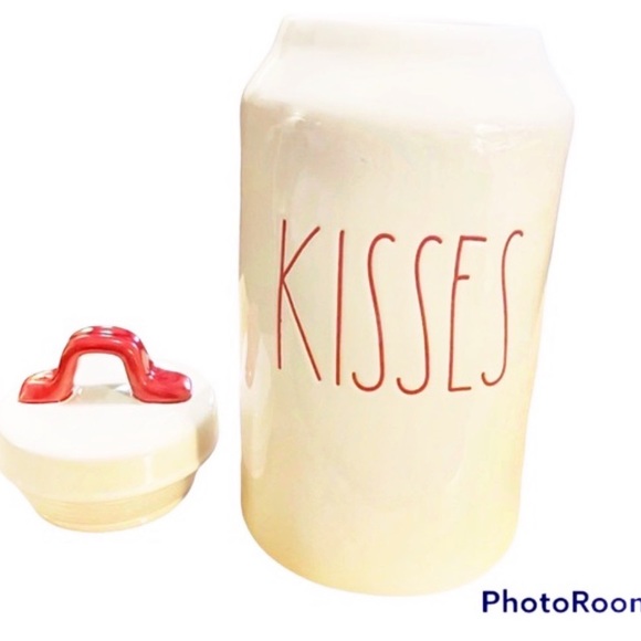 Rae Dunn Other Rae Dunn Kisses Canister With Red Lettering Poshmark